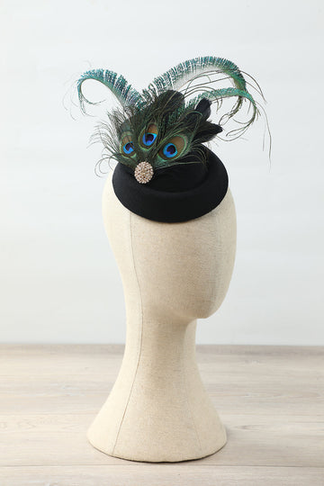 Black Peacock 1920s Style Headpieces